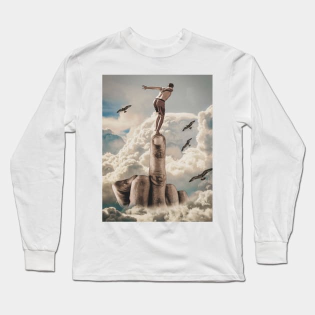 Fuck anxiety Long Sleeve T-Shirt by Ali del sogno